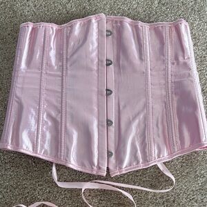 Pink Satin Corset